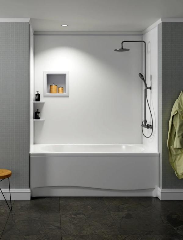 Poly Surface Tub and Shower White